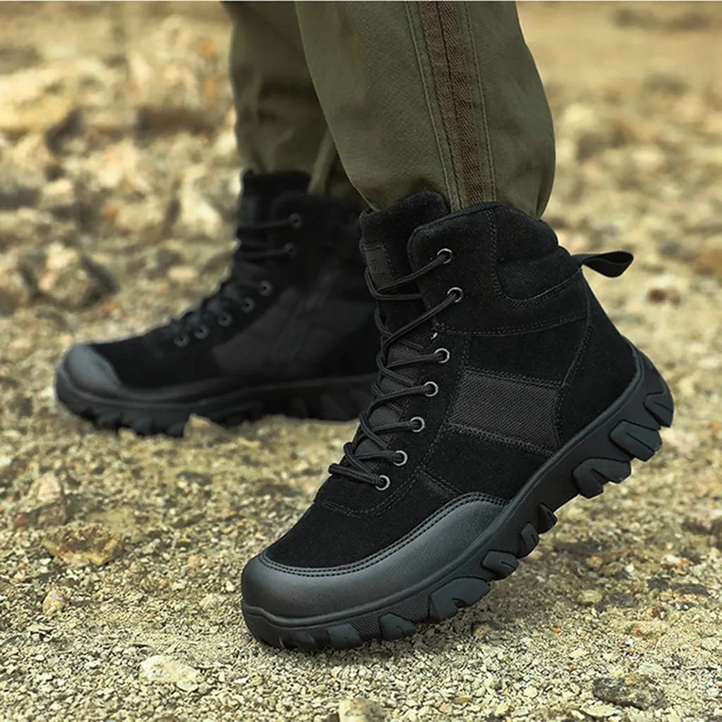 Wygwlg Men's Military Combat Army Boots Special Forces Boot Breathable Jungle Combat Boots Durable Low Rise Hiking Shoes