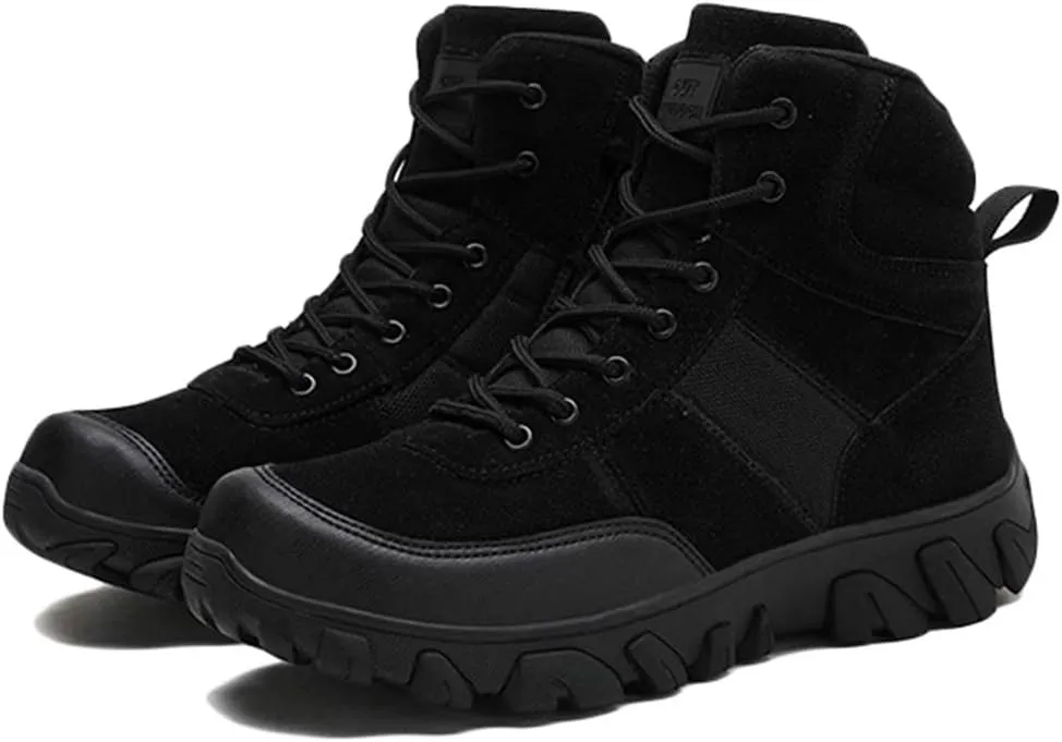 Wygwlg Men's Military Combat Army Boots Special Forces Boot Breathable Jungle Combat Boots Durable Low Rise Hiking Shoes