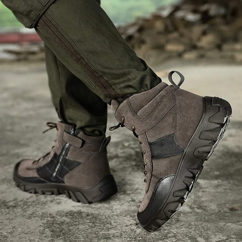 Wygwlg Men's Military Combat Army Boots Special Forces Boot Breathable Jungle Combat Boots Durable Low Rise Hiking Shoes
