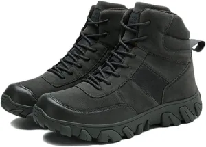 Wygwlg Men's Military Combat Army Boots Special Forces Boot Breathable Jungle Combat Boots Durable Low Rise Hiking Shoes