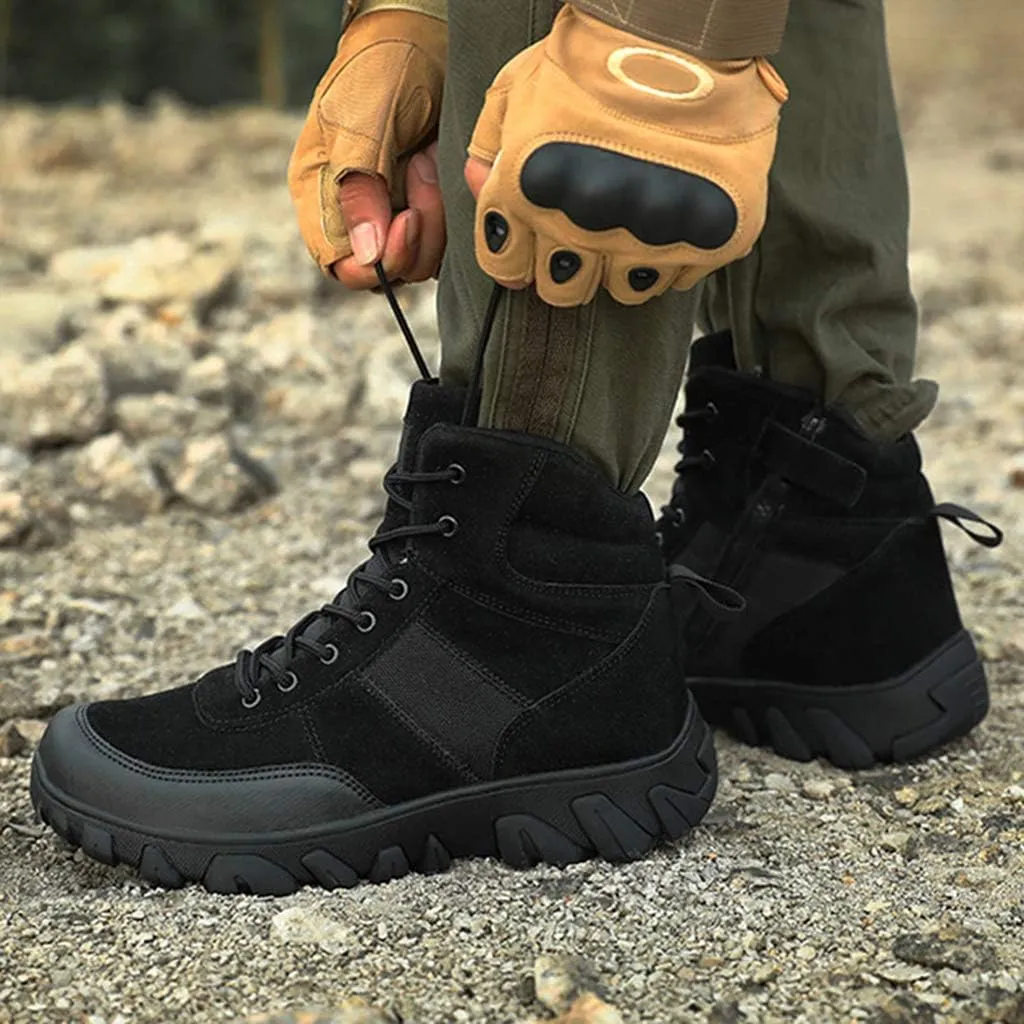 Wygwlg Men's Military Combat Army Boots Special Forces Boot Breathable Jungle Combat Boots Durable Low Rise Hiking Shoes