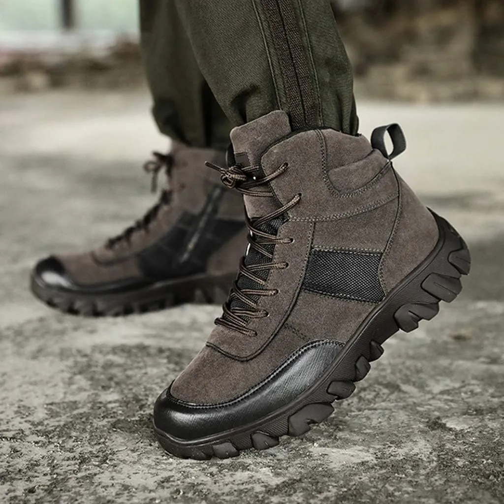 Wygwlg Men's Military Combat Army Boots Special Forces Boot Breathable Jungle Combat Boots Durable Low Rise Hiking Shoes