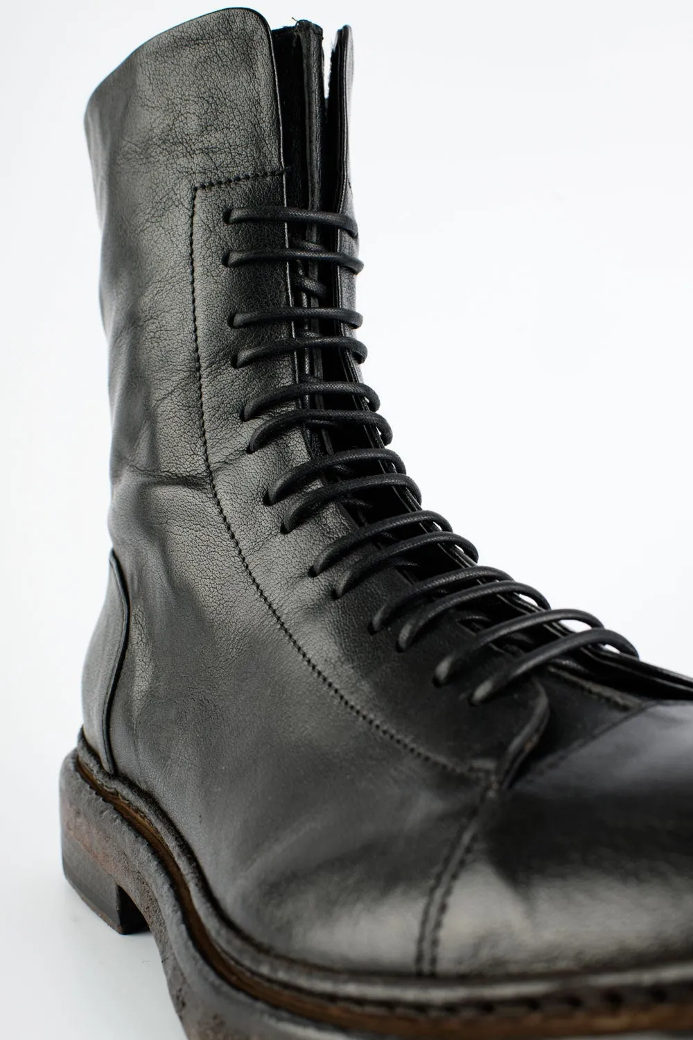 YORK urban-black welted military boots.