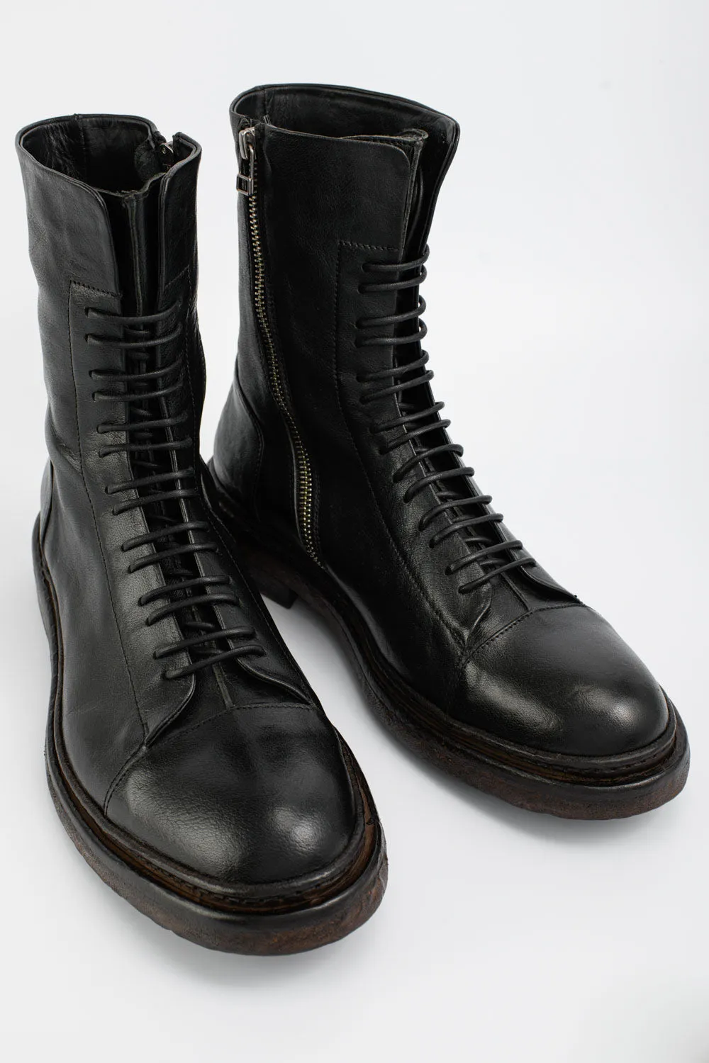 YORK urban-black welted military boots.