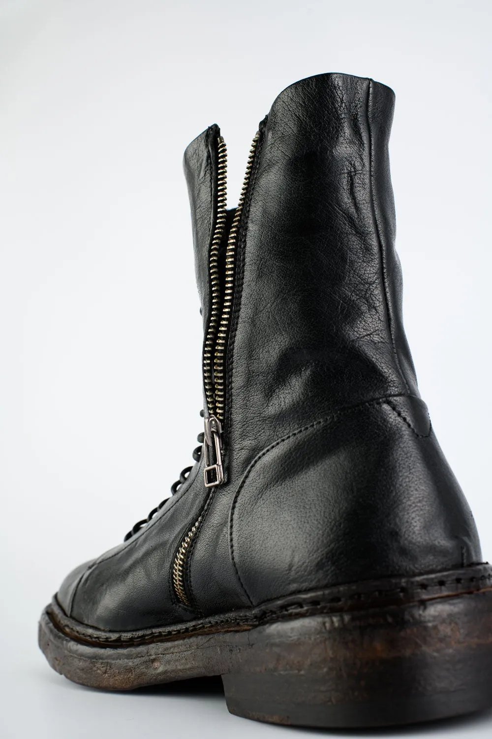 YORK urban-black welted military boots.
