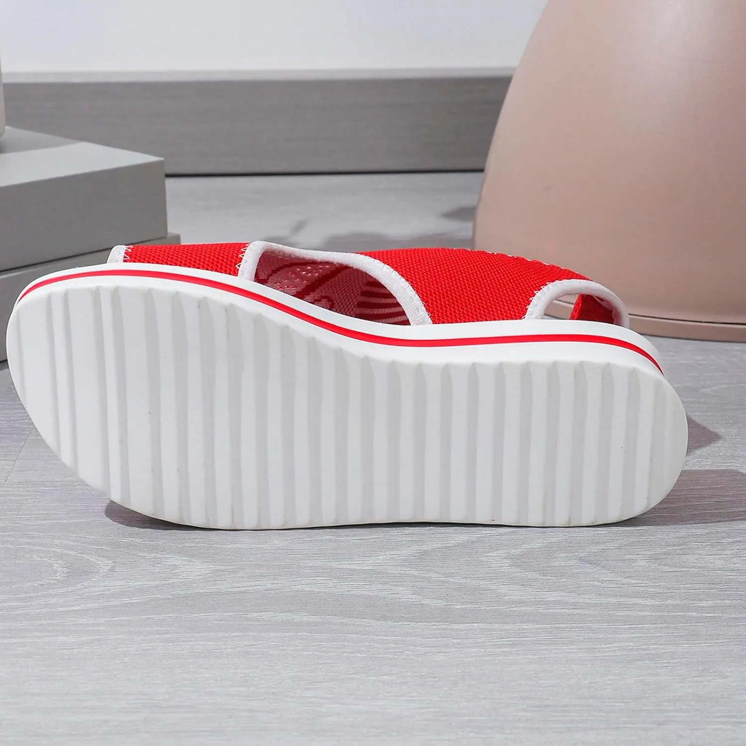 ZSpzx Women Wedge Sandals 2025,Breathable Mesh Arch Support Peep Toe Walking Footwear Comfortable Indoor/Outdoor Daily Wear Soft Cushion Casual Shoe Summer Fashion Slip-On Orthopedic Slides