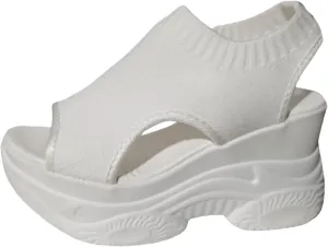ZSpzx Women Wedge Sandals 2025,Breathable Mesh Fashion Height Increase Peep Toe Casual Shoe Summer Comfortable Ladies Dress Slides Ankle Strap Indoor/Outdoor Daily Wear Walking Footwear