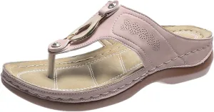 ZSpzx Women Wedge Sandals 2025,Summer Arch Support Ladies Dress Flip Flops Breathable Comfortable Orthopedic Slippers Fashion Indoor/Outdoor Slip-On Daily Wear Non-Slip Peep Toe Walking Footwear
