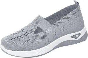 ZWRXW Women's Walking Shoes Orthopedic Breathable Soft Slip On Casual Mesh-Comfortable Tennis Workout Sneakers Non Slip Lightweight Casual Breathable Tennis Shoes Work Shopping Travel